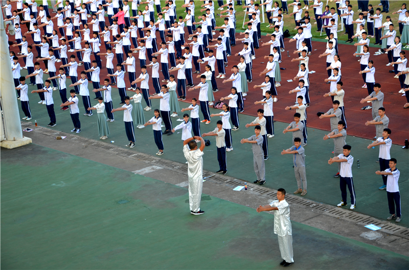 弘扬民族传统体育   中国传统武术文化走进海南省技师学院  