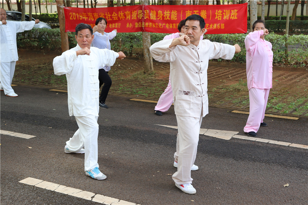 2019年海南省社会体育指导员健身技能（南无拳）培训班澄迈落幕 