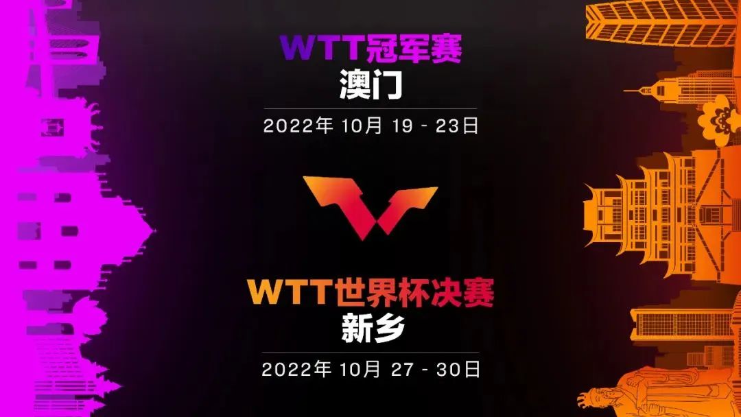 WTT世界杯决赛将于10月在中国举行