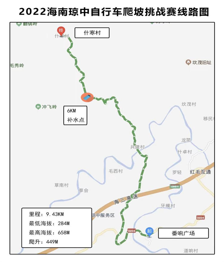 2022海南琼中什寒自行车爬坡挑战赛开启报名