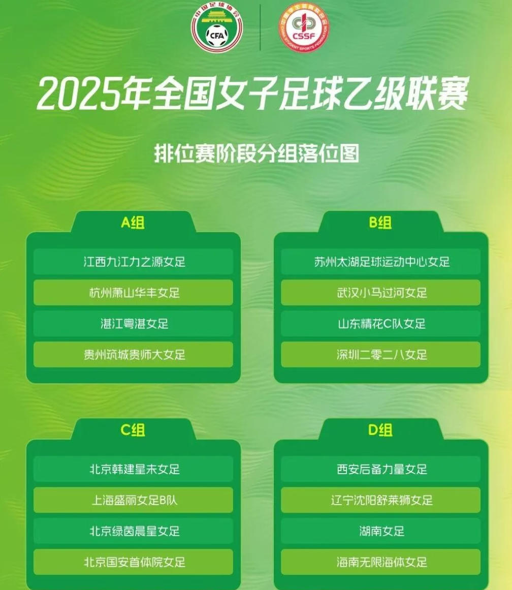 赛程公布！海南无限海体女足将征战女乙排位赛
