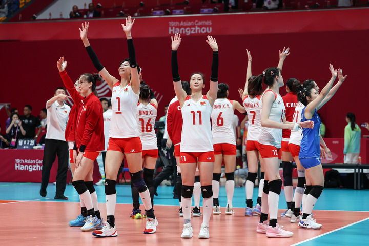 今晚，中国女排全力冲击亚运第九冠